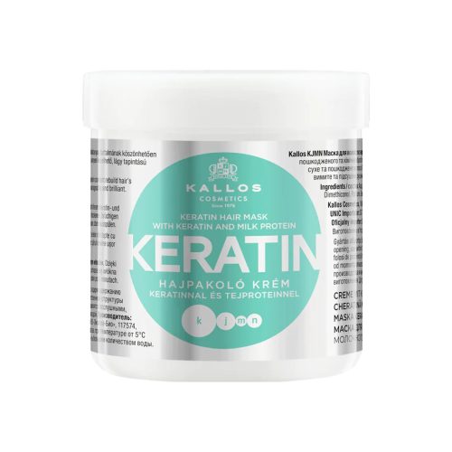 KJMN Keratin Hajpakoló Krém keratinnal és tejproteinnel száraz, töredezett és kémiailag kezelt hajra 500ml